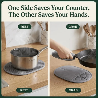 Luxgrove™ Grab & Rest Pad - The Trivet That Grabs The Pan