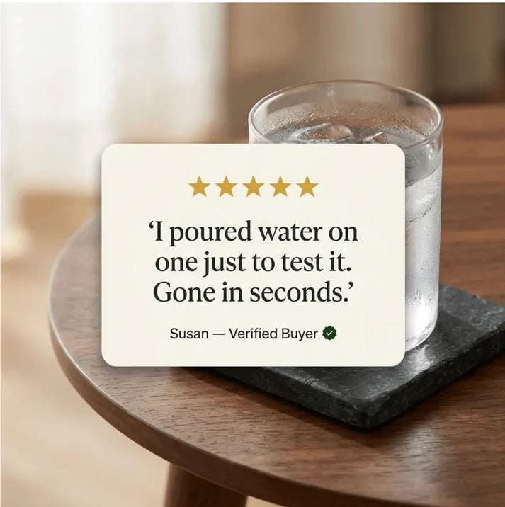 Luxgrove™ Quick-Dry Stone Coasters - The Coaster That Drinks The Condensation (Set of 6)