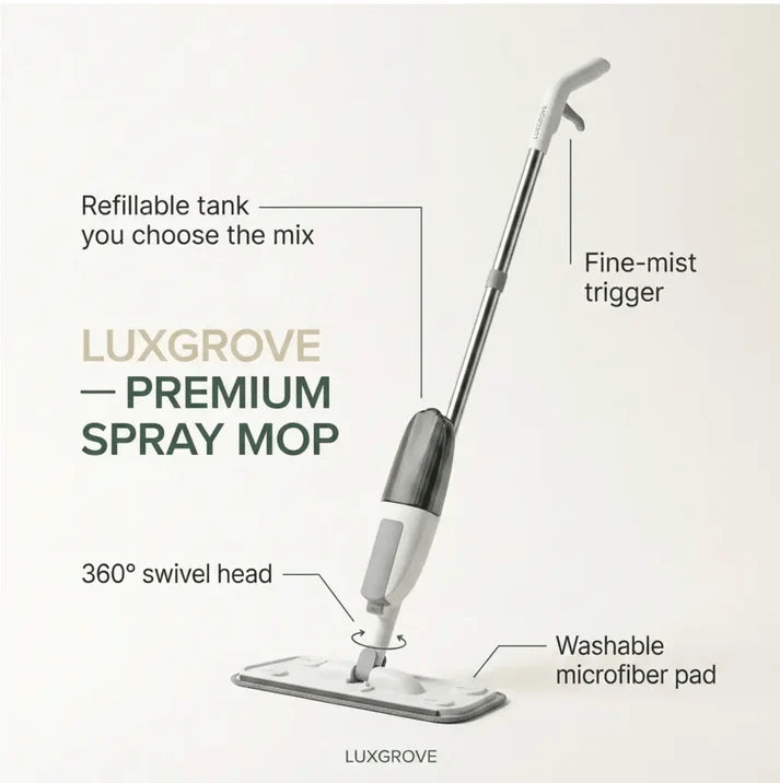 Luxgrove™ Spray Mop - Clean Damp, Dry In A Minute