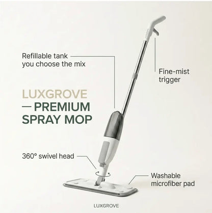 Luxgrove™ Spray Mop - Clean Damp, Dry In A Minute